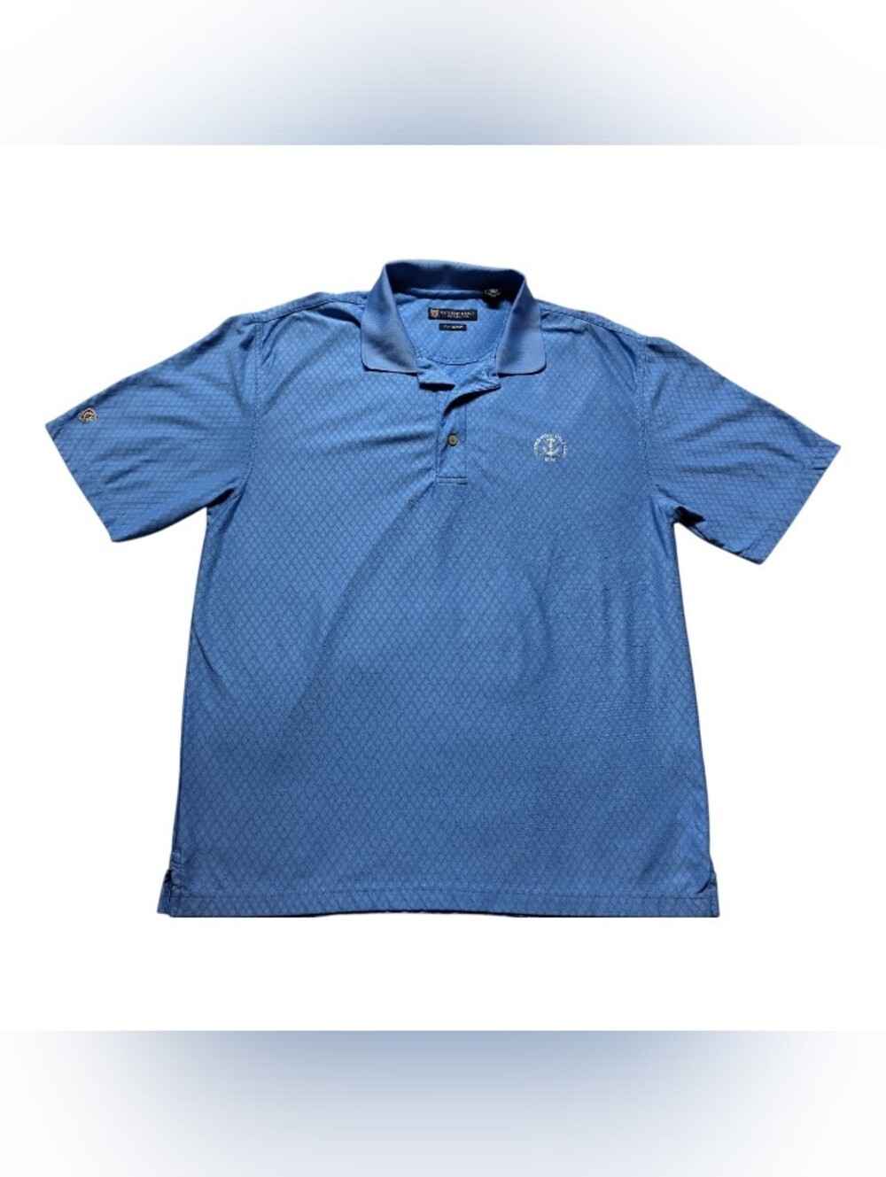 Oxford Golf Men's Large Blue CoolMax Dry Polo Shirt Short Sleeve Performance